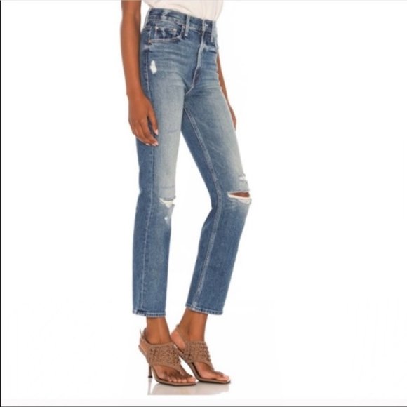 NWT Mother High Waisted Rider Ankle Jeans Far Beyond the Sky 30 - Picture 2 of 12